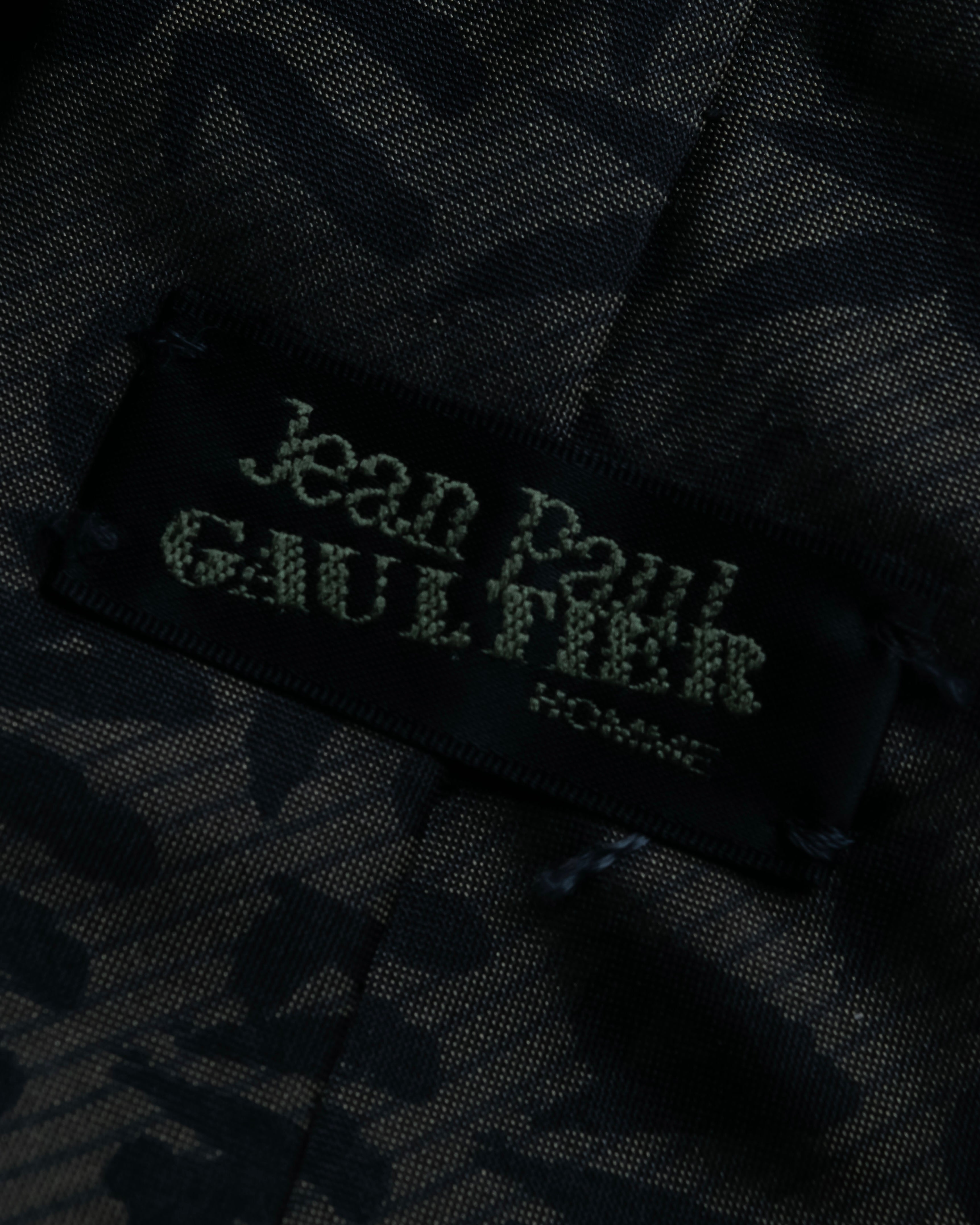 "JEAN PAUL GAULTIER" Typography logo pattern silk neck tie