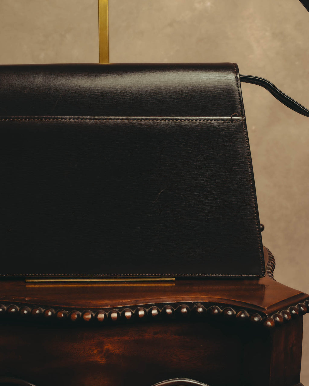 "Thierry Mugler" 80's-90's Architectural leather shoulder bag