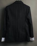 -SPECIAL-“SAINT LAURENT” 18's- Modern pinstripe double breasted jacket