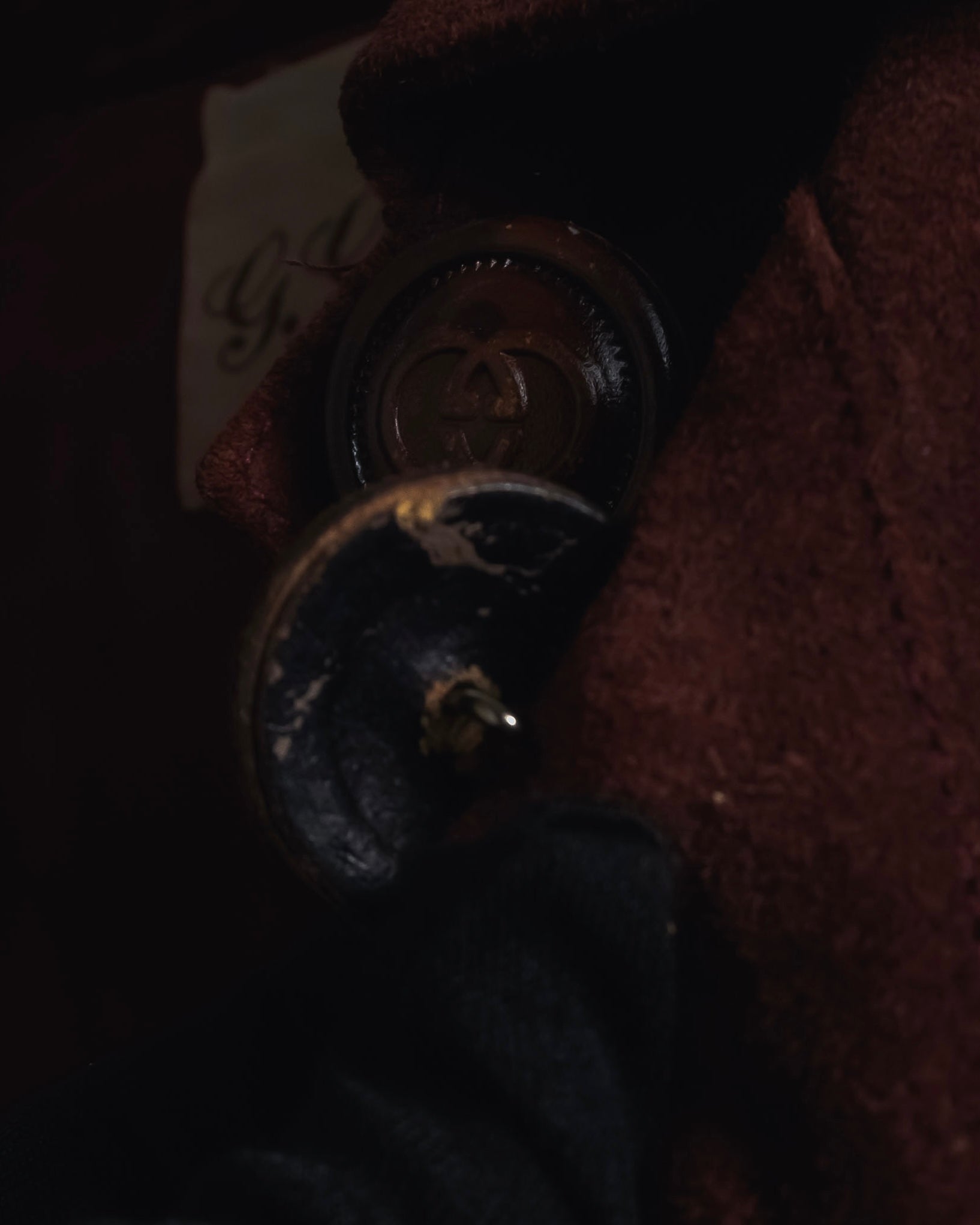 -SPECIAL- "GUCCI" 70’s Suede leather round collar coat