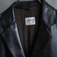 "ARMANI COLLEZIONI" 100% lamb leather oversized tailored jacket