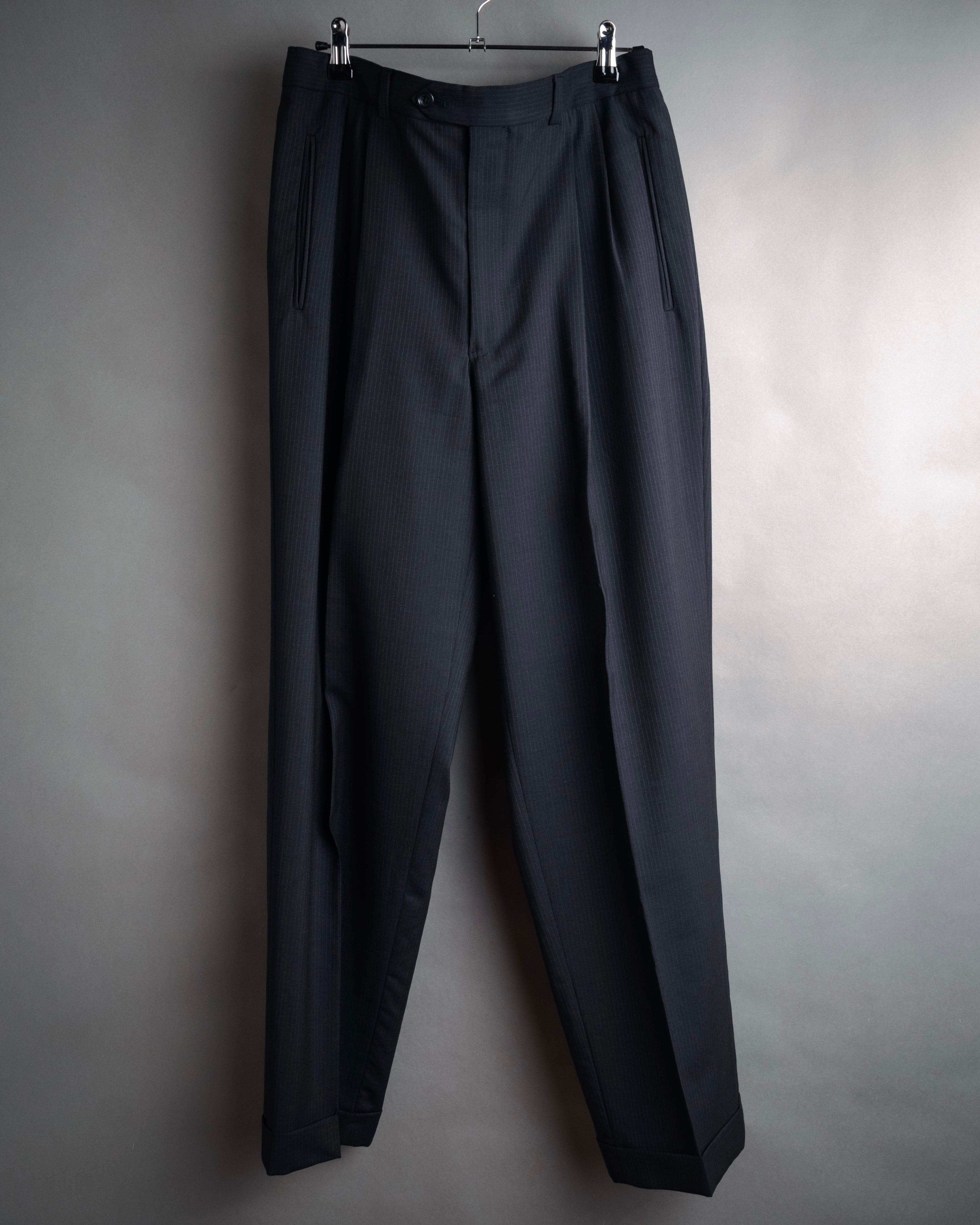 “ARMANI COLLEZIONI” 00’s Pinstriped three button suit set