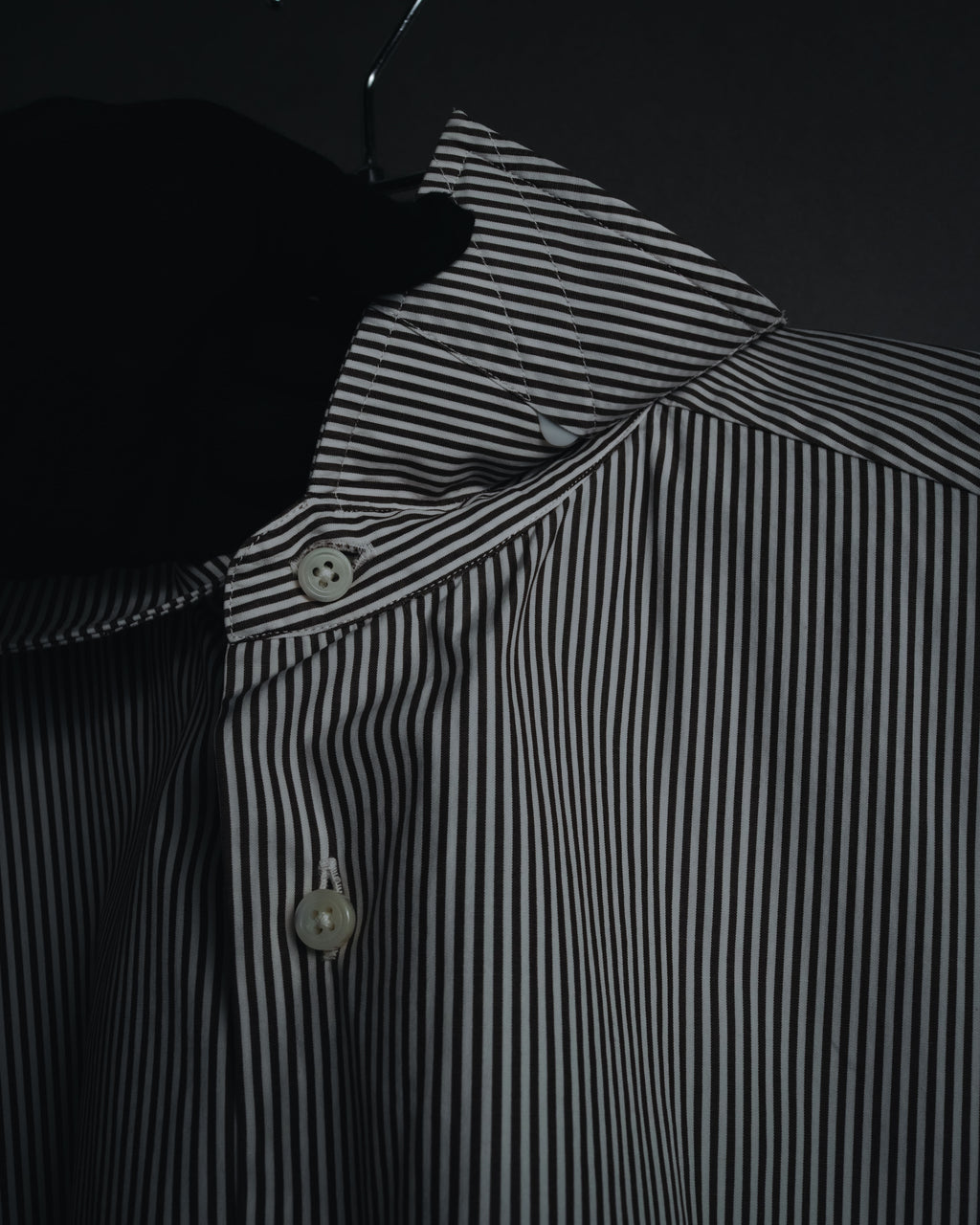 "Ermenegildo Zegna" 2010’s mother-of-pearl button london stripe shirt