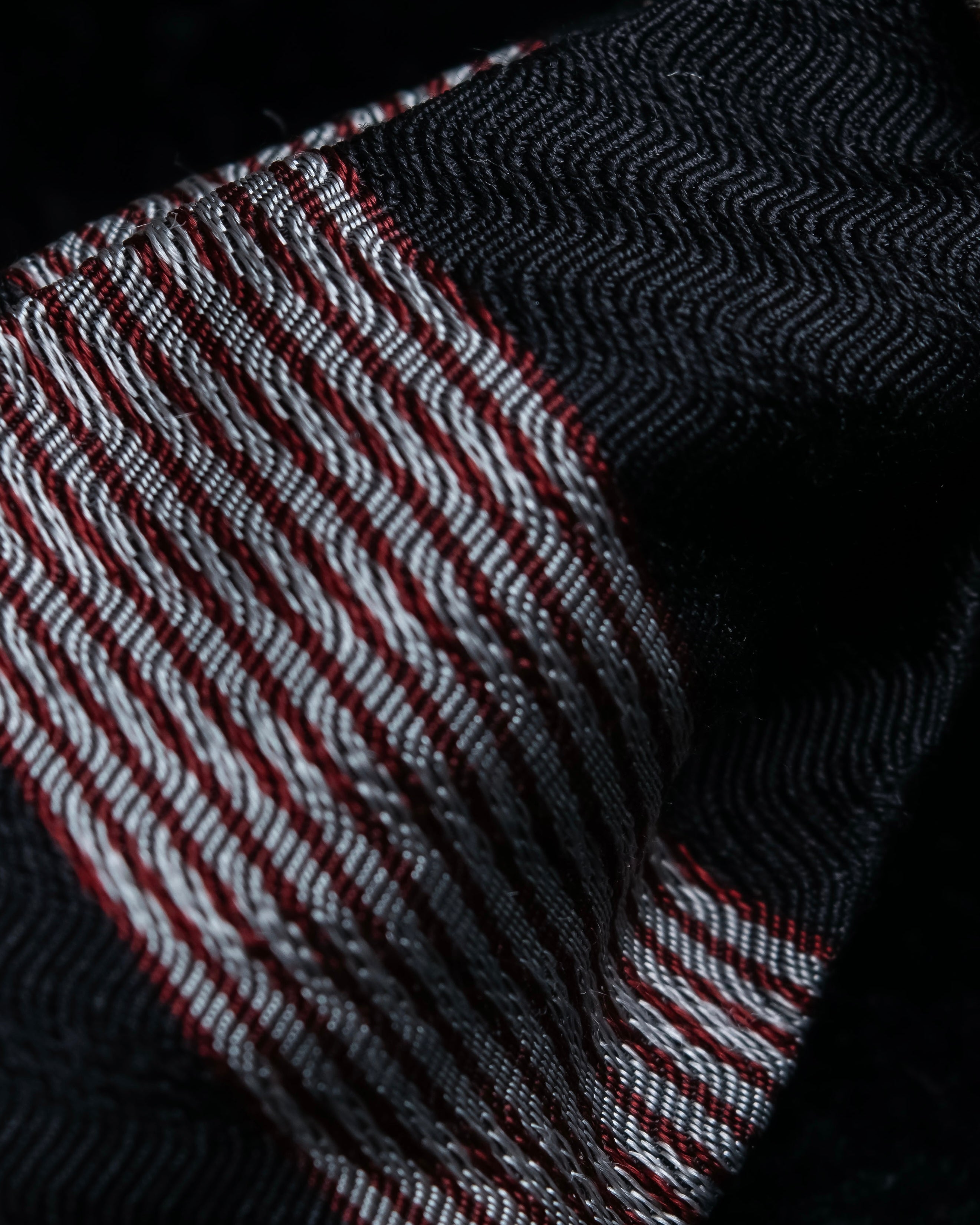 "DRIES VAN NOTTEN" Herringbone striped silk bow tie