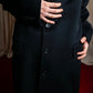 "GIANNI VALENTINO" 100% cashmere oversized chesterfield coat