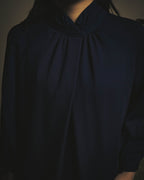 –SPECIAL– "Christian Dior" 80's-90's Sculptural high-neck long dress