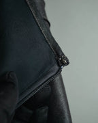 "JUNYA WATANABE COMME des GARÇONS" 00's Glossy raw hem flared long skirt