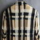 "MOSCHINO" Graphic check pattern raw edge design tailored jacket