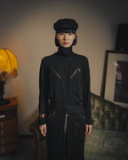 -SPECIAL- “HERMÈS” 00’s Jean Paul Gaultier era belted four-zip long cardigan