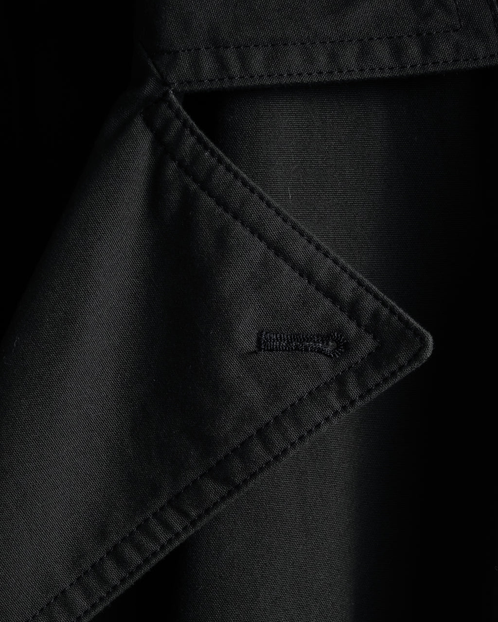 "Ground Y" 19AW Draping design cotton gabardine trench coat