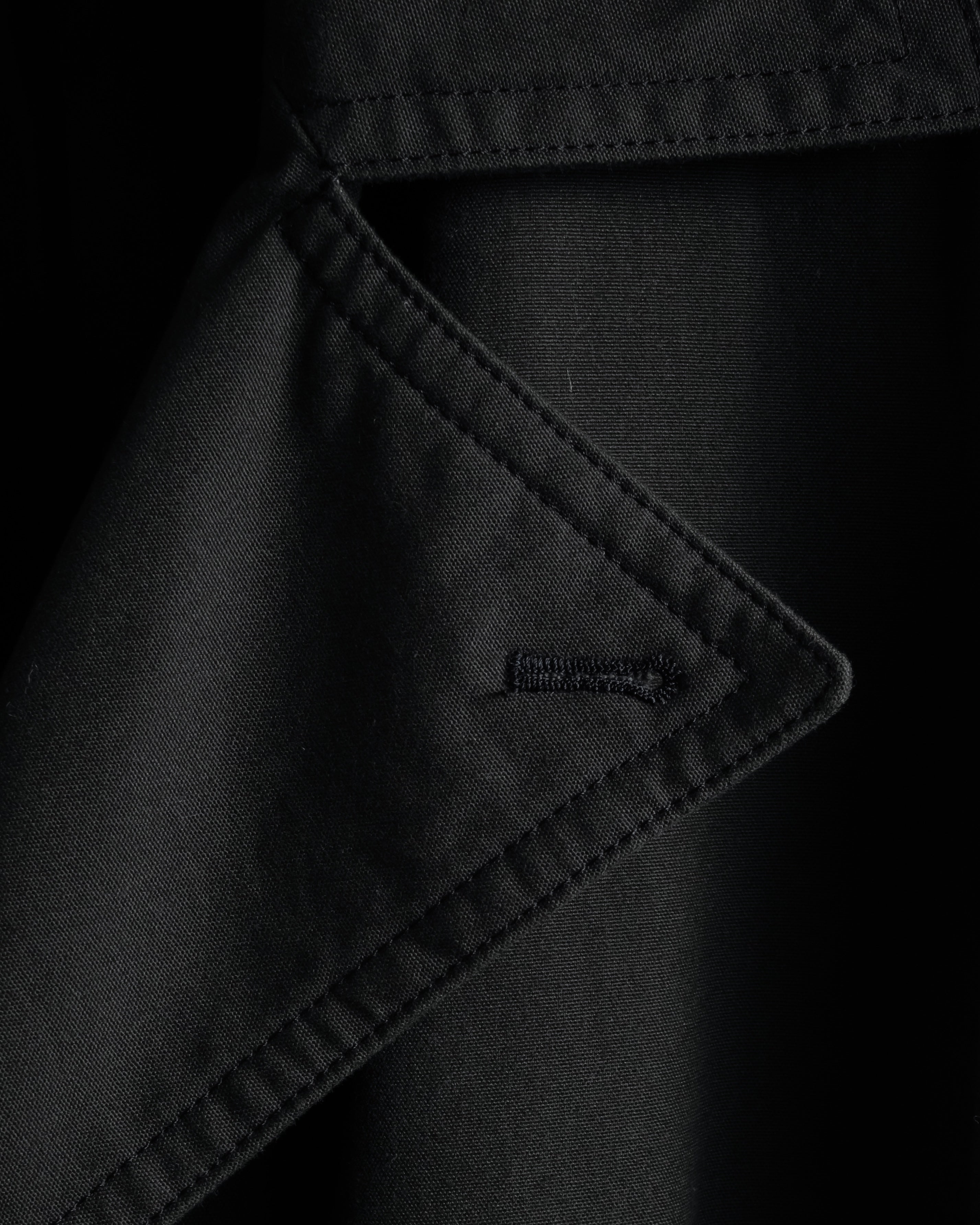 "Ground Y" 19AW Draping design cotton gabardine trench coat