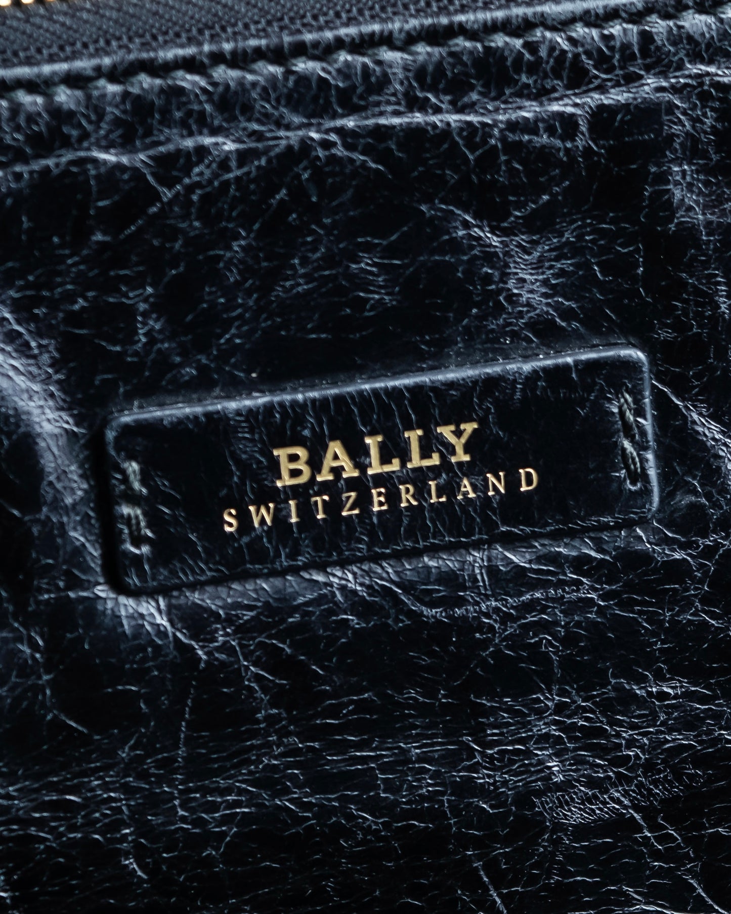 "BALLY" Textured leather horizontal handbag