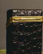 "Christian Dior" 70's-80's Croc embossed cigarette case set