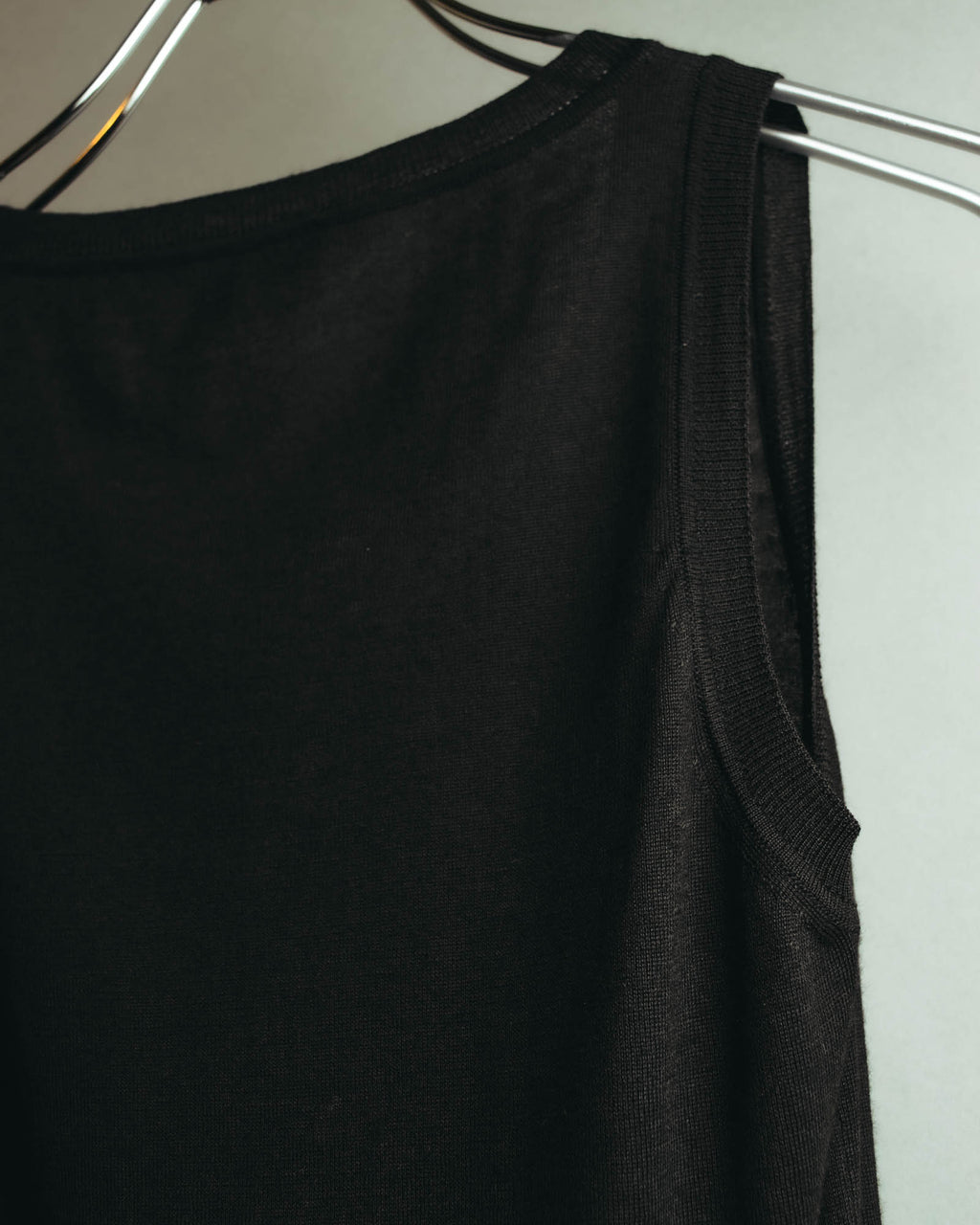 "GUCCI" 90's-10's Delicate lace-trim knit tank top