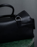 "Salvatore Ferragamo" Gancini motif design leather bowling bag