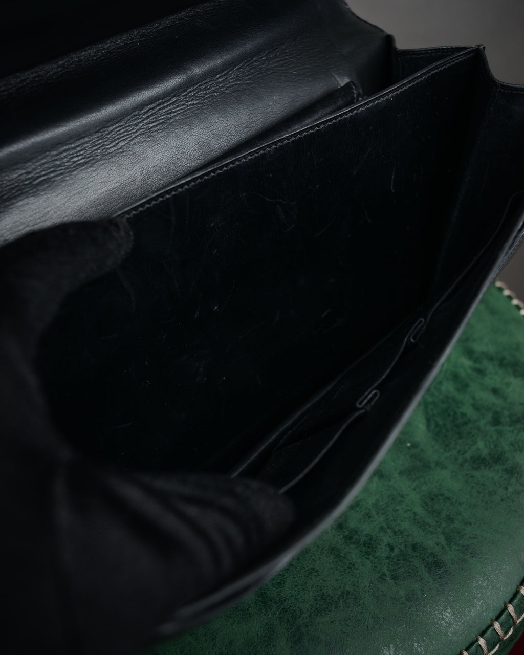 –SPECIAL– “HERMES” 50’s-60’s Escale box calf top handle bag