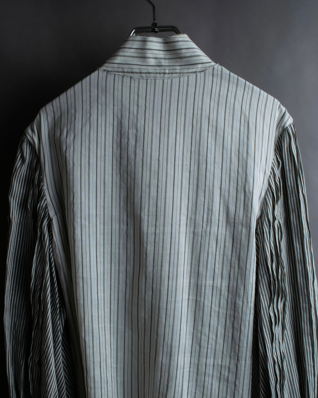 "LOEWE" Balloon sleeve striped high neck shirt