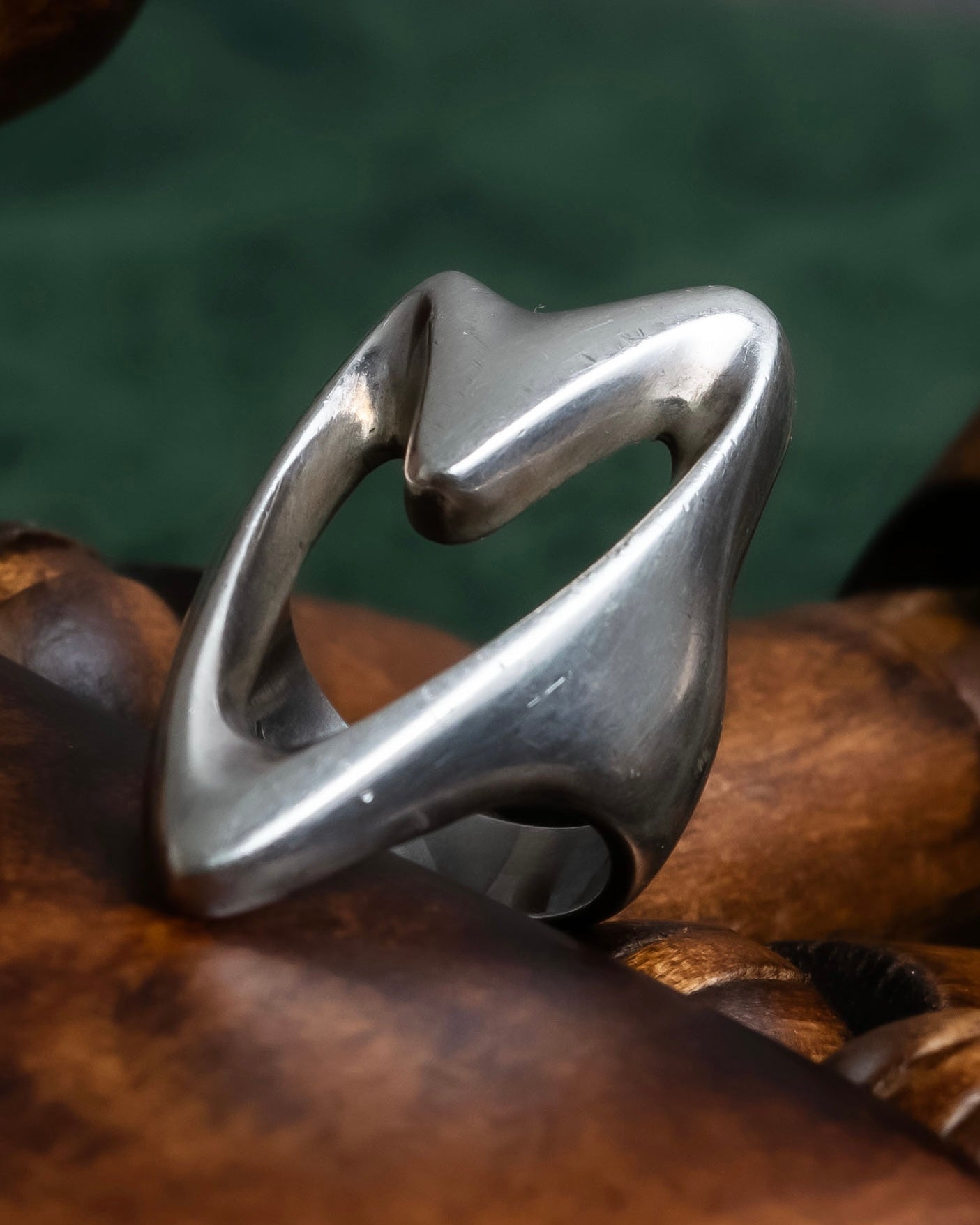 "GEORG JENSEN" Silver 925 Koppel heart ring