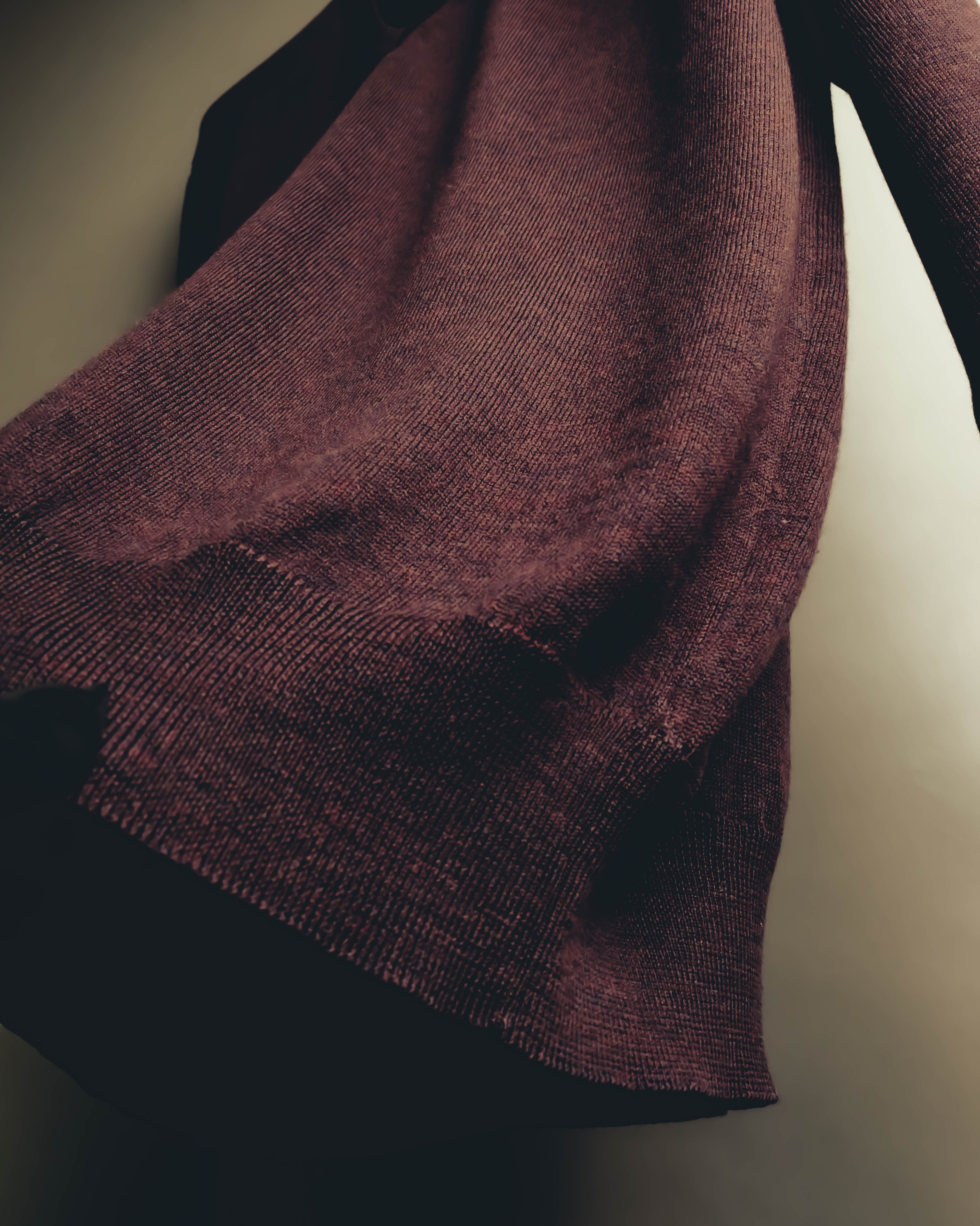 "GUCCI" 90's-00's Deep burgundy v-neck knit sweater