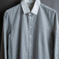 "YVES SAINT LAURENT" Fine pitch stripe pattern clerical design shirt