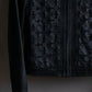 "Weekend Max Mara" 100% goat leather flower motif zip up short length jacket