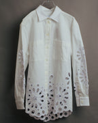 “BURBERRY” 2018-2022 Cutwork embroidered cotton shirt