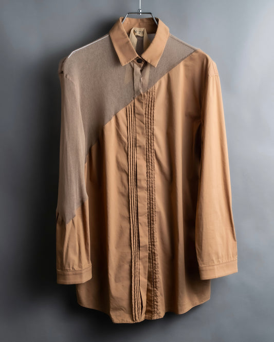 "Ｎ21 NUMEROVENTUNO" Switching design concealed shirt