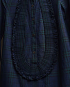 "BURBERRY" Tartan check pattern frill shirt