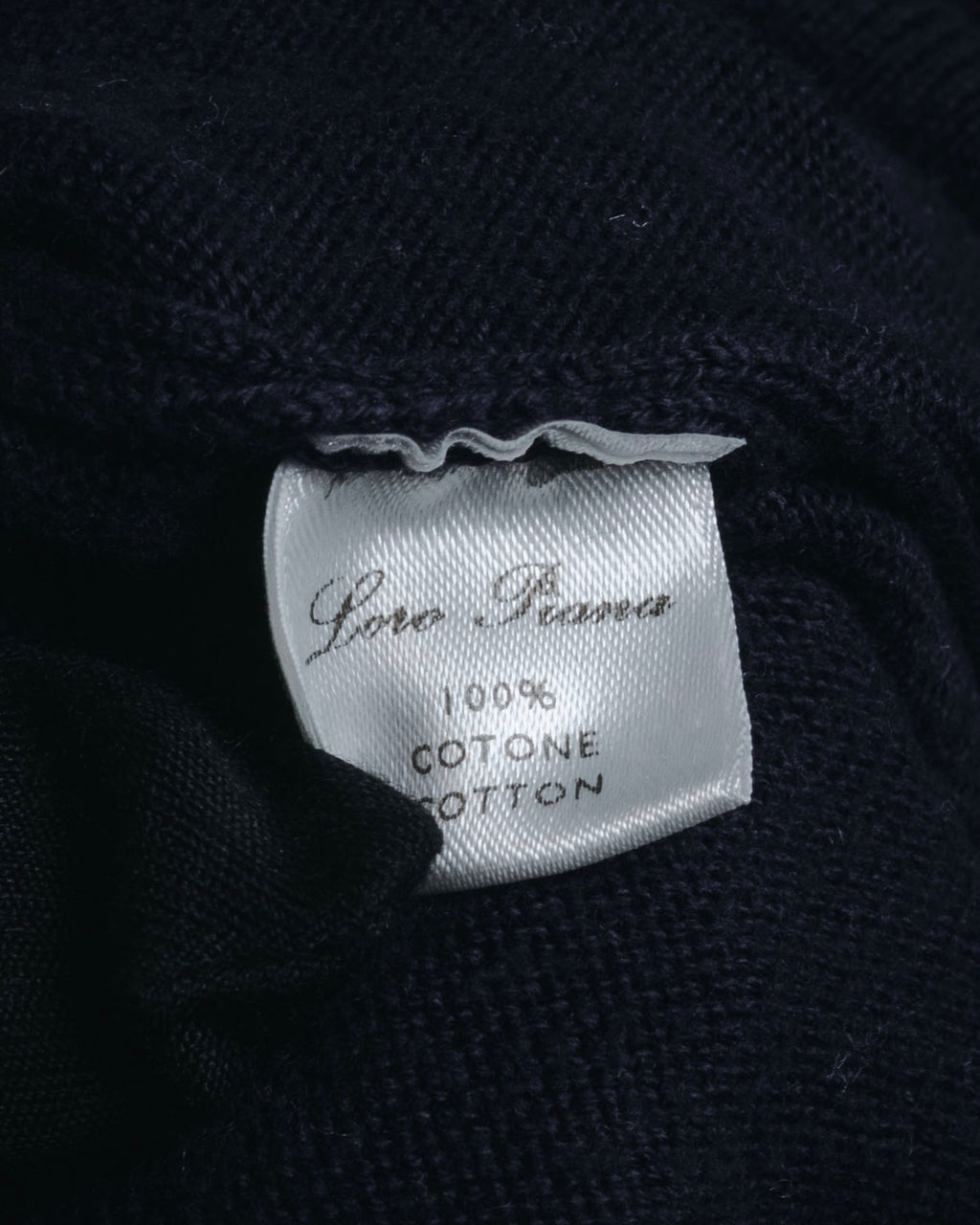 "Loro Piana" Refined high-gauge cotton crewneck knit