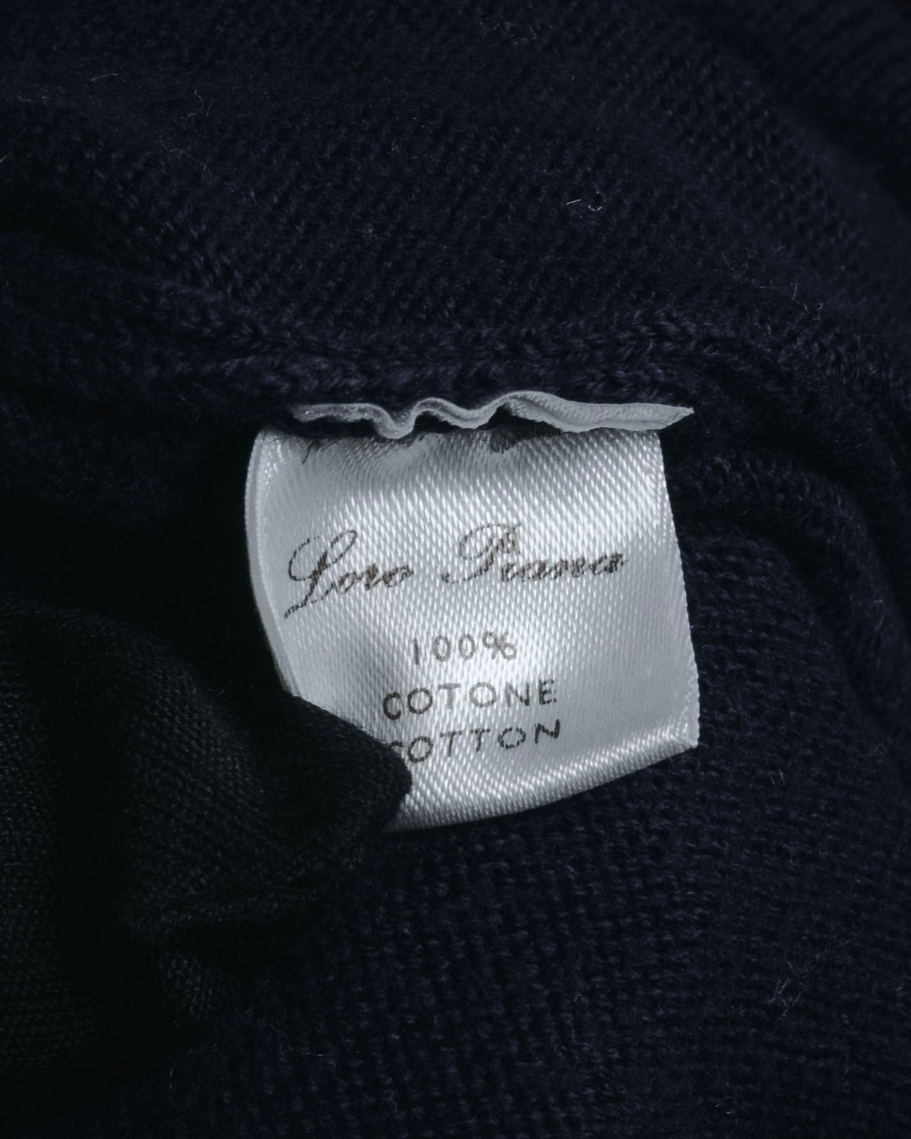 "Loro Piana" Refined high-gauge cotton crewneck knit