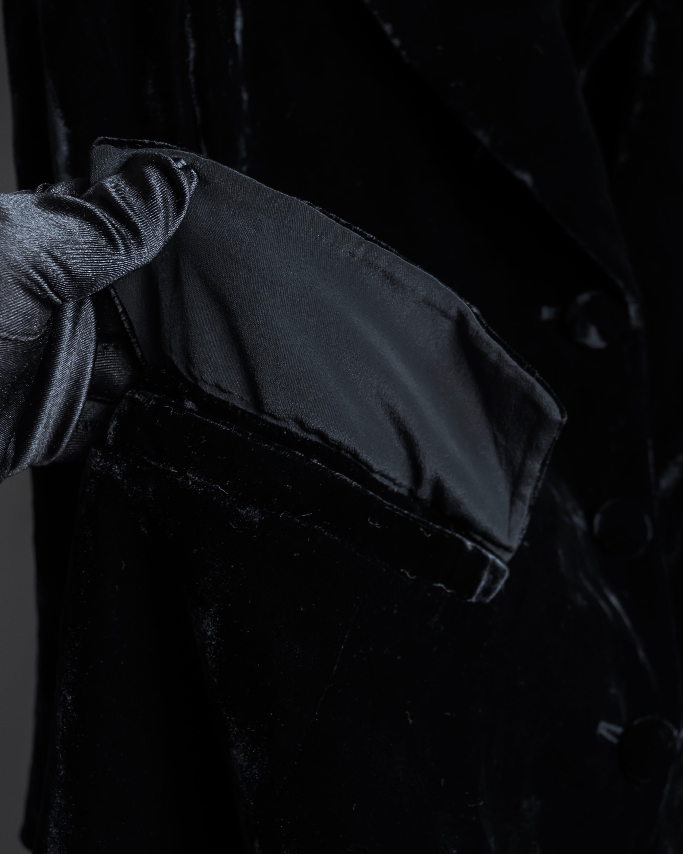 "ERREUNO" Relaxed tailored velour jacket