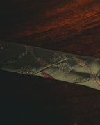 "Yves Saint Laurent" 80's-90's Olive silk jacquard necktie