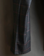 "GUCCI" Glen plaid wool wide tapered slacks