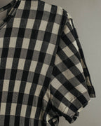 “tricot COMME des GARÇONS” 00’s-10’s Asymmetric gingham draped top