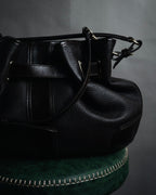 "BURBERRY" 09’s-18’s Leather bucket house check lining bag