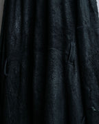 "ISAAC SELLAM" Cut-off design belted leather jacket