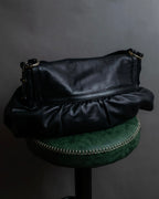 "FENDI" Gathered design leather one-shoulder bag