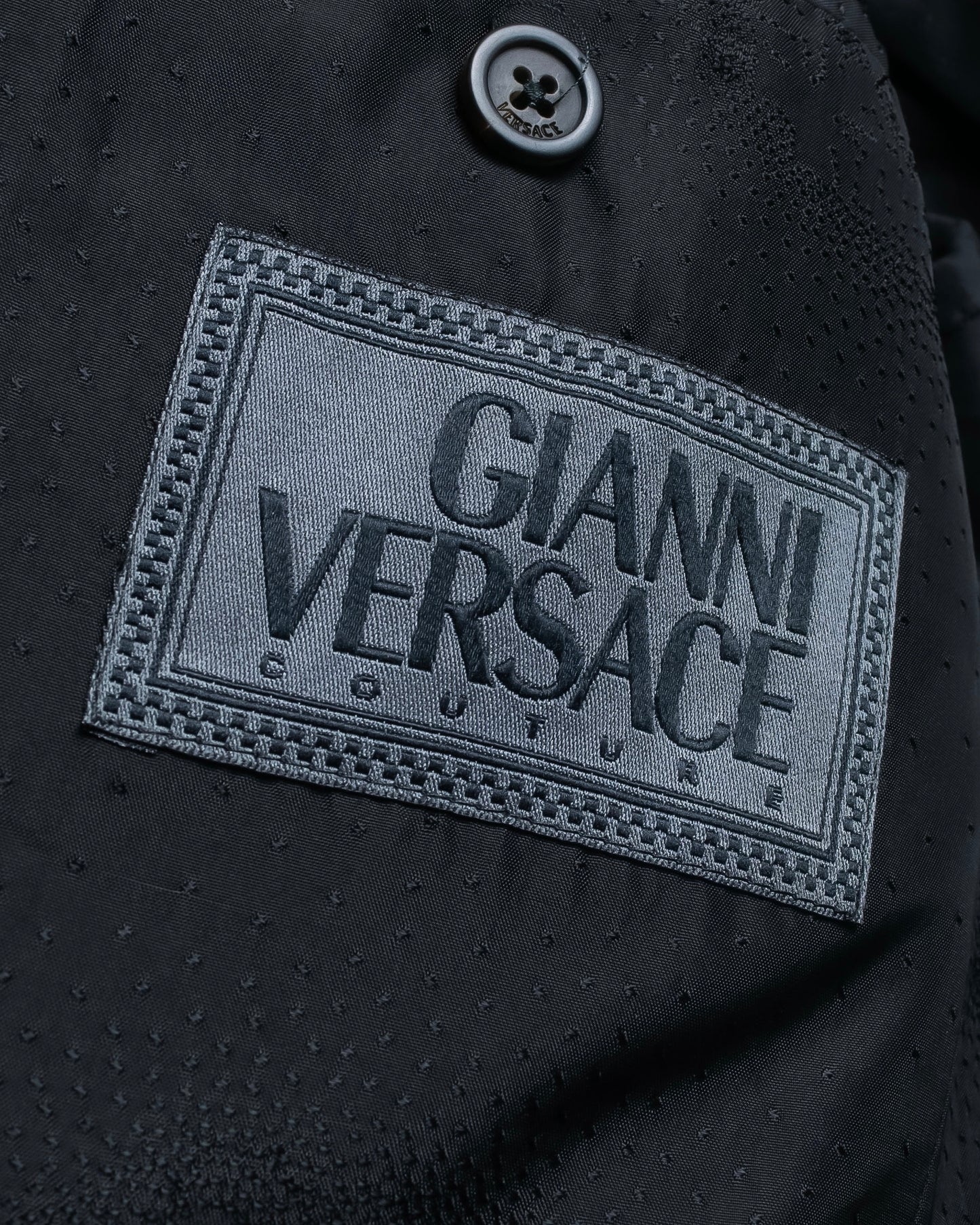 "GIANNI VERSACE" Structured silhouette wool soutien coat