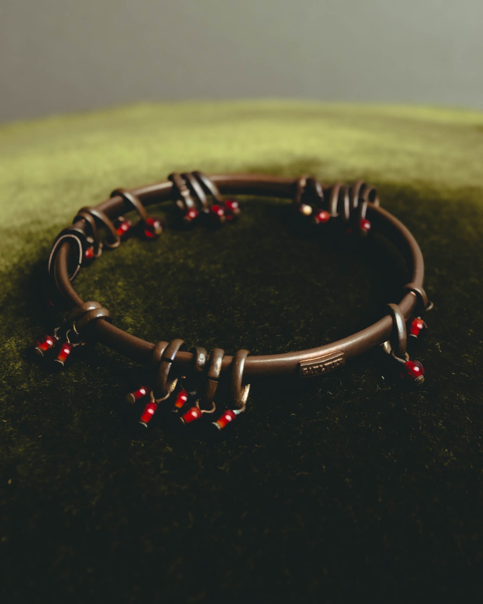 "Jean Paul Gaultier" 90's-00's Sculptural red bead bangle
