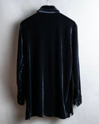 "EXPRESS" Beautiful glossy regular color velour shirt