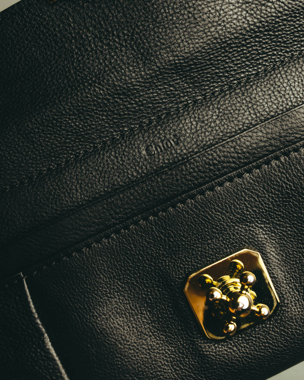 "Chloé" 2010's Black leather long wallet
