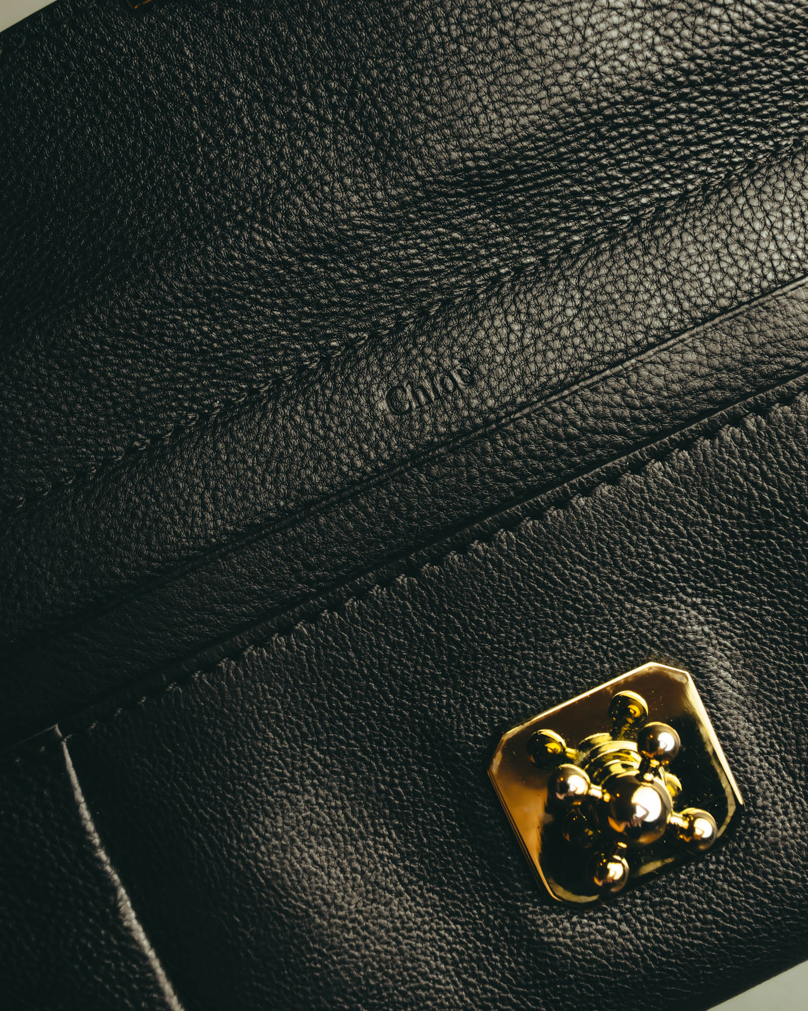 "Chloé" 2010's Black leather long wallet