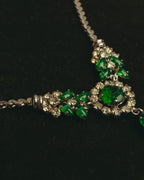"Christian Dior" 80's-90's Emerald green pendant necklace