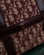 "Christian Dior" Trotter monogram jacquard boston bag