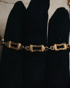 "Christian Dior" 80’s textured geometric link chain necklace