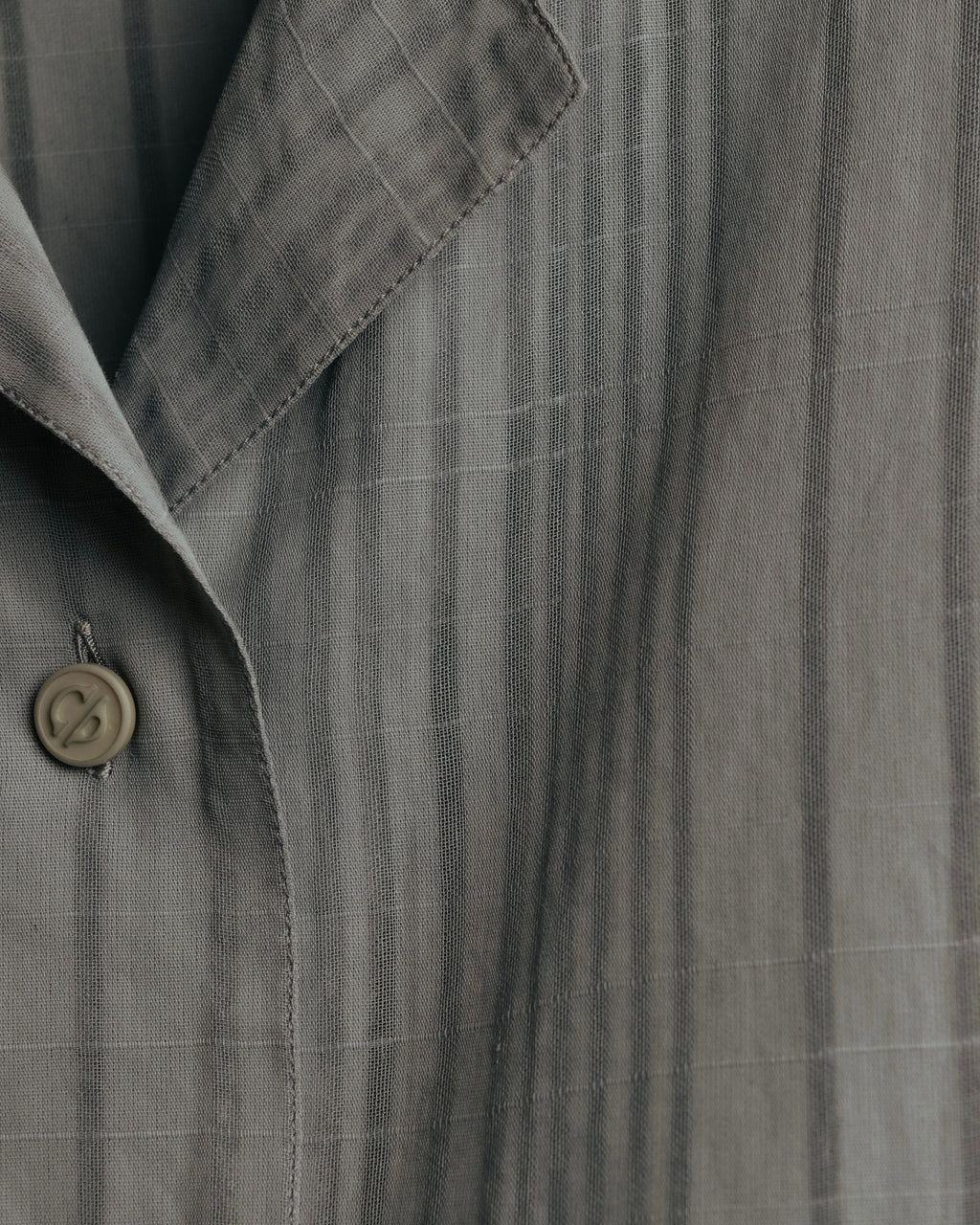 “Christian Dior” 80’s-90’s Sheer check open collar shirt