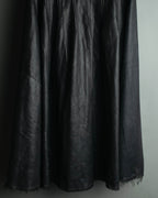 "JUNYA WATANABE COMME des GARÇONS" 00's Glossy raw hem flared long skirt