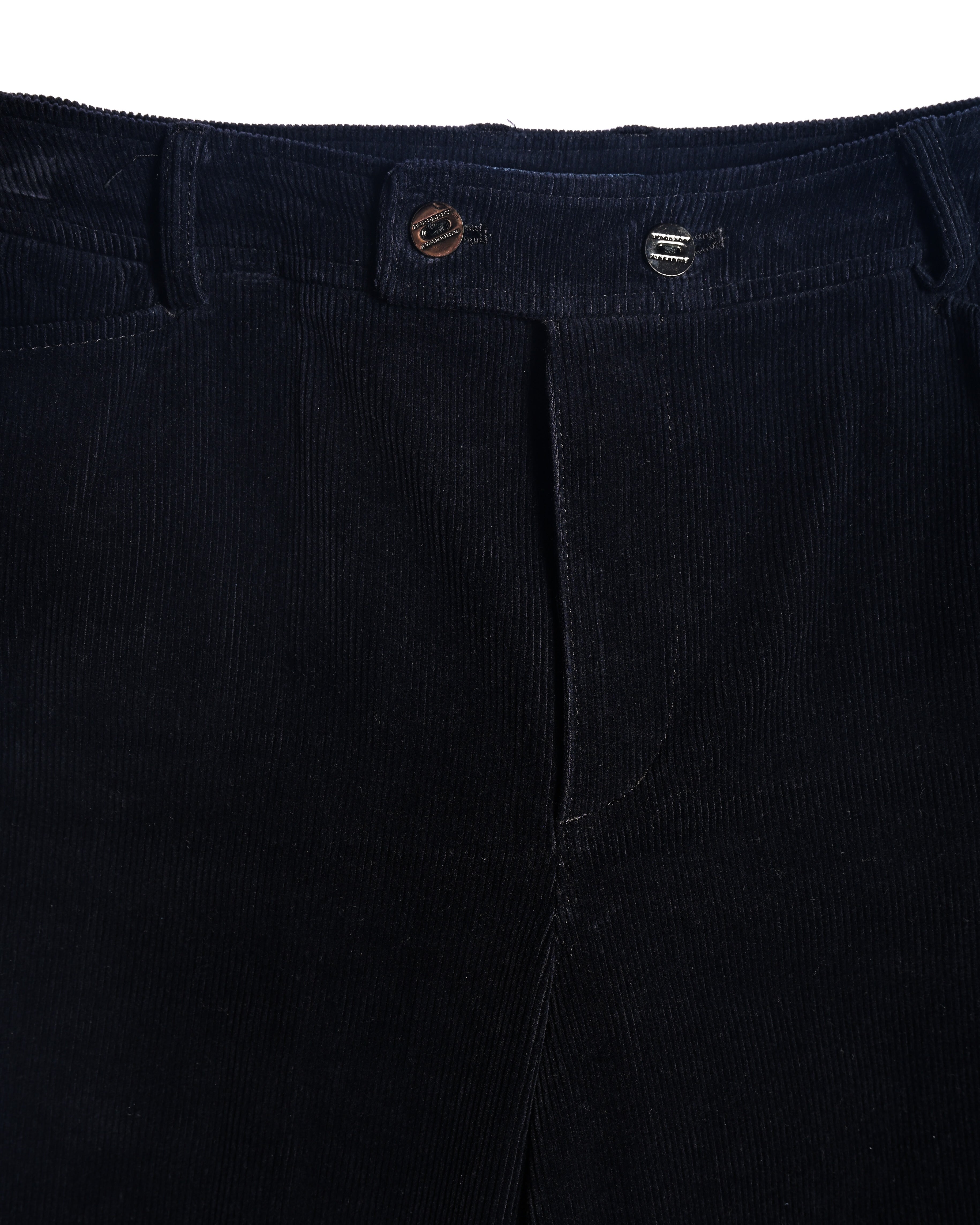 BURBERRY/ Slim Fit Single Breasted Corduroy Set Up Black