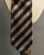 "CHANEL" 90's-00's Classic silk regimental striped tie