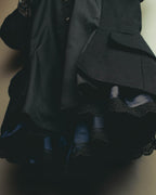 "sacai" 10's Layered lace-panel shirt blouse